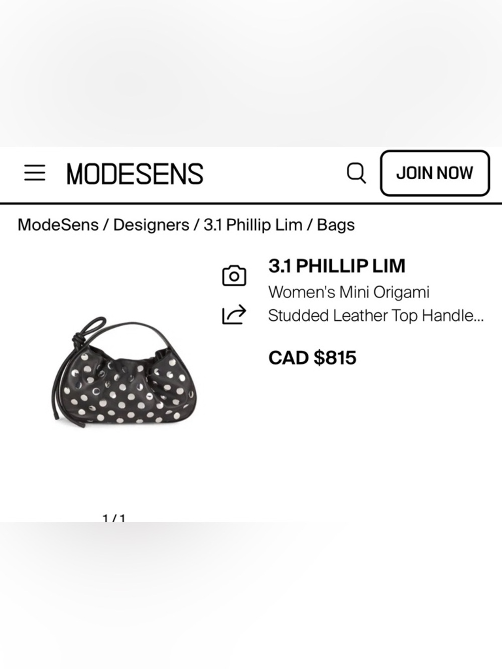 3.1 PHILLIP LIM Silver Studded Shoulder Bag - Picture 7 of 9